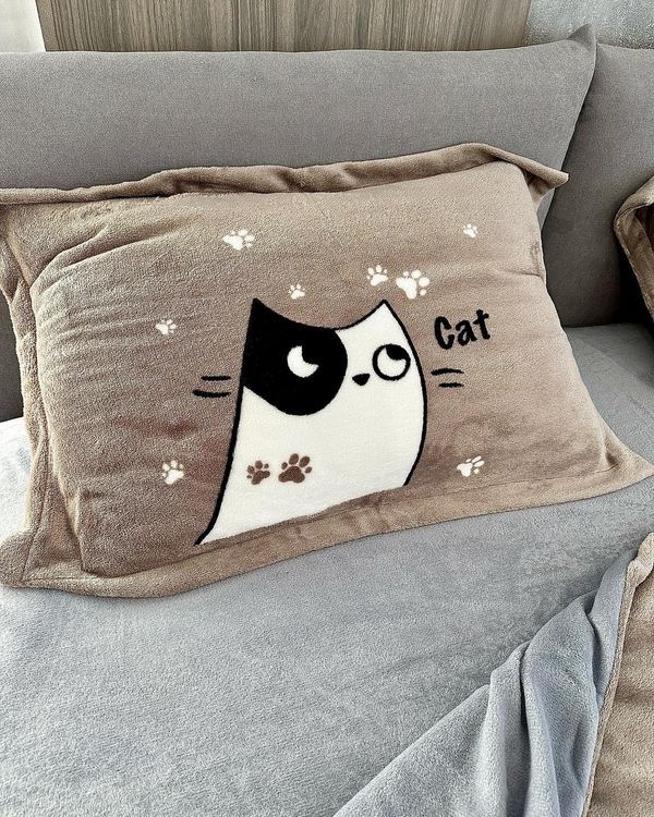 Плюшевое постельное белье с котиками CAT LOVERS 1097 фото